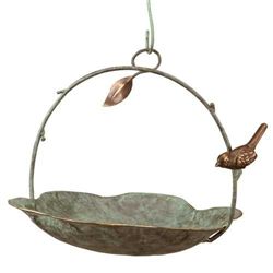 Bird And Leaf Hanging Bird Feeder