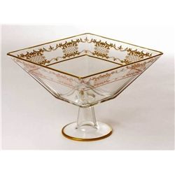 ITALIAN CRYSTAL SQUARE BOWL