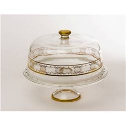 ITALIAN CRYSTAL DOME CAKE PLATE