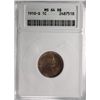 Image 1 : 1910S   Lincoln penny  ANACS64 R/B