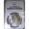 Image 1 : 1891 MORGAN DOLLAR NGC MS64 SUPER NICE