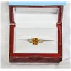 14k gold diamond and citrine ring
