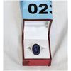 Image 1 : .925 silver genuine sapphire ring