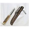 Image 1 : Puma bone handled hunting knife with sheath