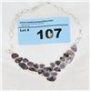 Image 1 : .925 silver and amethyst necklace