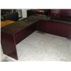 Image 2 : Jade U shaped executive desk set - mahogany
