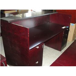 Ruby reception desk - mahogany (as is)