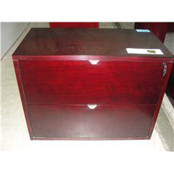 2 drawer lateral file cabinet, mohagany finish