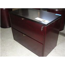 2 drawer lateral file cabinet, mohagany finish