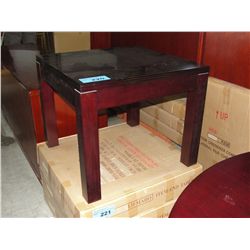 Office side table, mahogany finish