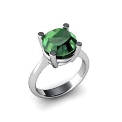 Emerald 6.10ctw Ring 14kt White Gold