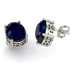 Sapphire 4.40ctw Earring 14kt White Gold