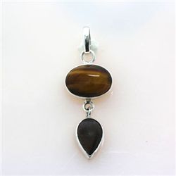 19.ctw Semi Precious Gemstone Silver Pendant