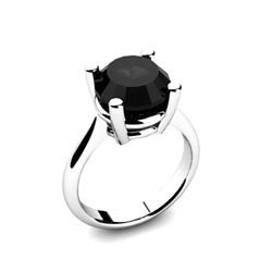 Black Diamond 4.00ctw Ring 14kt White Gold