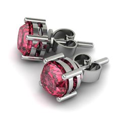 Garnet 2.00ctw Earring 14kt White Gold