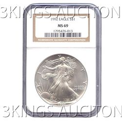 Certified Uncirculated Silver Eagle 1992 MS69