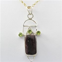 31.ctw Bronzite Gemstone Silver Pendant