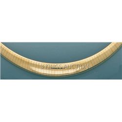 OMEGA NECKLACES 9.5mm-4mm 17in. 33 grs 14kt Y Gold