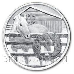 Christmas 2011 Silver Round X-6 Horse