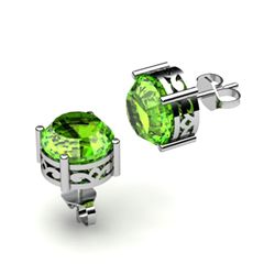 Peridot 2.00ctw Earring 14kt White Gold