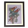 Image 1 : 24 1/2" x 301/2" Colorful Parrots in a Tree Gemstone Pa