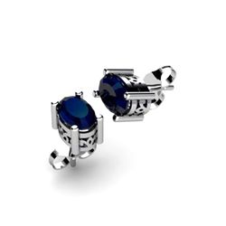 Sapphire 1.20ctw Earring 14kt White Gold