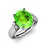 Image 1 : Peridot 4.00 ctw & Diamond Ring 14kt White Gold