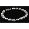 Image 1 : 81.3CTW 9" GRAY FRESHWATER PEARL BRACELET METAL LOCK PH