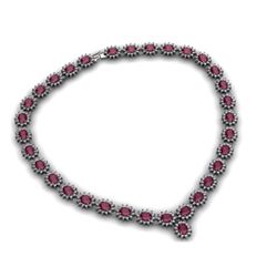 Ruby 58.80 ctw Diamond Necklace 14kt White Gold