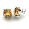 Image 1 : Citrine 4.80ctw Earring 14kt White Gold