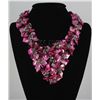 Image 1 : 1453.5CTW 16" RASPBERRY SHERBET MOTHER OF PEARL NECKLAC