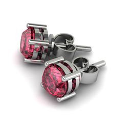 Garnet 1.20ctw Earring 14kt White Gold