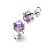 Image 1 : Amethyst 1.40ctw Earring 14kt White Gold