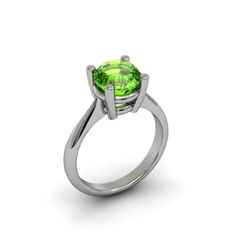 Peridot 1.25ctw Ring 14kt White Gold