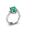 Image 1 : Emerald 2.60 ctw Diamond Ring 14kt White Gold