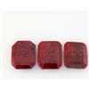 Image 1 : 132.15ctw RubyEmeraldCut LooseGemstone lot of 3