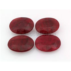 162.50ctw Ruby Oval Cut Loose Gemstone lot of 4