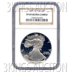 Certified Proof Silver Eagle PF69 1990