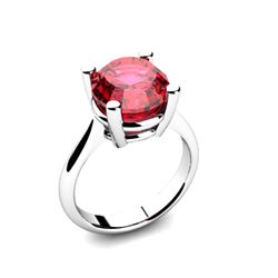 Garnet 5.75ctw Ring 14kt White Gold