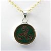 Image 1 : 27.ctw Glass Enamel Silver Pendant