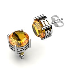 Citrine 1.80ctw Earring 14kt White Gold