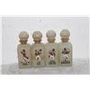 Image 1 : 4 BAR SATIN GLASS BOTTLES