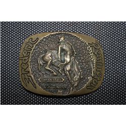 SOLID BRASS REMINGTON BELT BUCKLE