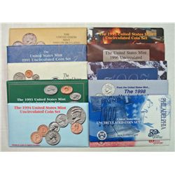 U.S. MINT UNCIRCULATED SETS OF THE 90'S