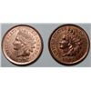 Image 1 : 2 Ch BU Indian Cents 1902, 63 Red, 1907 ,64 RB, no problems great space fillers