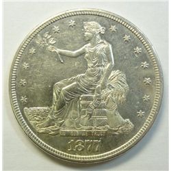 1877-S $1 Trade, Ch Bu 62, somewhat P-L, Flashy