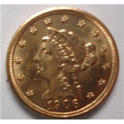 1906 $ 2 1/2 Gold, Ch BU 64, high end beauty!