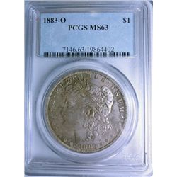 1883-O MORGAN DOLLAR PCGS MS63