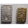 Image 2 : (2) JAPAN SQUARE COIN GOLD 2 SHU AND C#12 SHU (ISSHUGIN) SILVER 1868-9