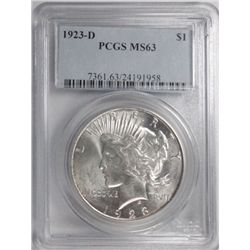 1923D Peace $  PCGS63